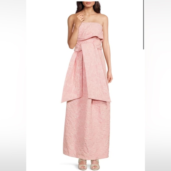 Jonathan Simkhai Dresses & Skirts - Jonathan Simkhai Ariana Strapless Bow Back Maxi Dress in Dusty Rose Size 2